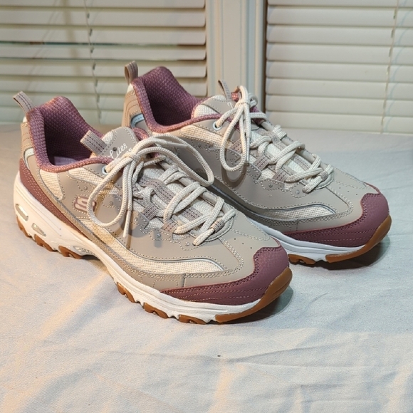 Skechers Pink and Gray Sneakers with Supportive Sole - Picture 12 of 16